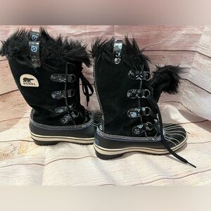 Sorel Tofino Black/Blue Waterproof Winter Boots Youth Size 4